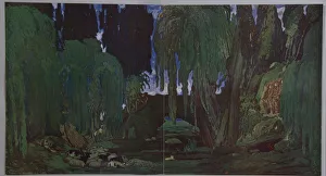 Narcisse Prints: Stage design for the ballet Narcisse by N