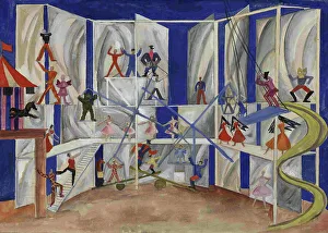 Scenic Design Prints: Stage design for the ballet The Nutcracker by P