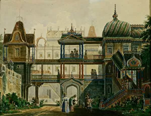 Andreas Leonhard 1805 1891 Gallery: Stage design for the opera Askolds Grave by A. Verstovski, 1841