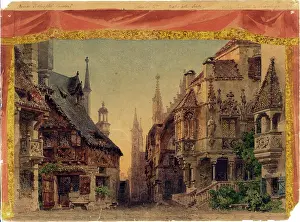 Scenic Design Prints: Stage design for the opera Die Meistersinger von Nurnberg by R