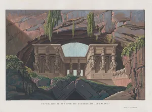 Stage design for the opera Die Zauberflote by Wolfgang Amadeus Mozart, 1847-1849. Creator: Schinkel, Karl Friedrich (1781-1841)
