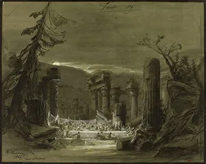 Scenic Design Prints: Stage design for the opera Faust by Ch