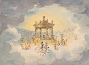 Stage design for the opera Faust by Ch. Gounod, c. 1870