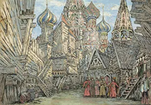 Stage design for the opera Khovanshchina by M. Musorgsky