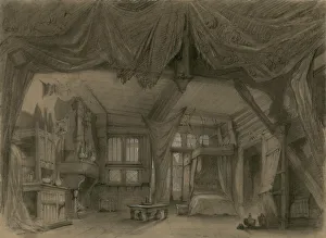 Hugo Prints: Stage design for the Opera La Esmeralda by Louise Bertin