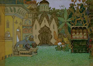 Stage design for the opera The Legend of the Invisible City of Kitezh and the Maiden Fevronia by N. Rimsky-Korsakov, 1907. Artist: Vasnetsov, Appolinari Mikhaylovich (1856-1933)