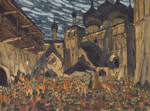 Rimsky Korsakov Prints: Stage design for the opera The Maid of Pskov by N