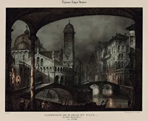 Stage design for the Opera Marino Faliero by Gaetano Donizetti, 1835. Creator: Ferri, Domenico (1795-1878). Stage design for the Opera Marino Faliero by Gaetano Donizetti, 1835. Creator: Ferri, Domenico (1795-1878)