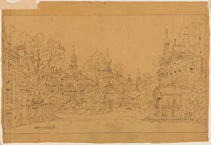 Stage design for the opera The Oprichnik (The Guardsman) by Pyotr Tchaikovsky, 1874