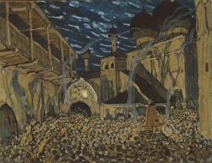 Stage Design Collection: Stage design for the opera The Pskov Maiden by N. Rimsky-Korsakov, ca 1901