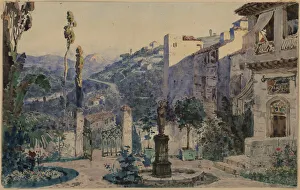 The Itinerants Prints: Stage design for the opera The scarlet Rose by N. Krotkov