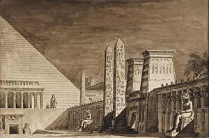 Images Dated 13th June 2017: Stage design for the opera Semiramide by Gioachino Rossini, 1823