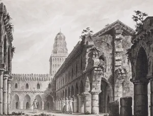 Pen And Brush Prints: Stage design for the Opera seria Le zingare dell Asturia by Carlo Evasio Soliva
