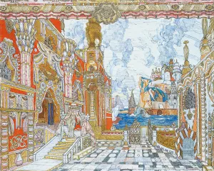 Stage design for the opera The Tale of Tsar Saltan by N. Rimsky-Korsakov, 1907 Stage design for the opera The Tale of Tsar Saltan by N. Rimsky-Korsakov, 1907