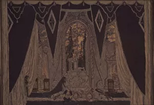 Images Dated 19th November 2013: Stage design for the play Don Juan by J.-B. Molliere, 1910. Artist: Golovin