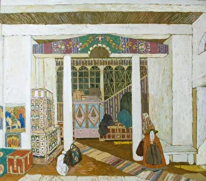Stage design for the play The Storm, by Alexander Ostrovsky, 1916. Artist: Aleksandr Golovin Stage design for the play The Storm, by Alexander Ostrovsky, 1916. Artist: Aleksandr Golovin