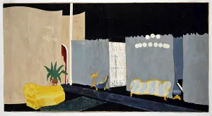 Collage Prints: Stage design for the theatre play The Lady of the Camellias by Alexandre Dumas