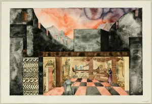 Stage design for the Tragedy Die Nibelungen by Friedrich Hebbel, ca 1934. Creator: Müller
