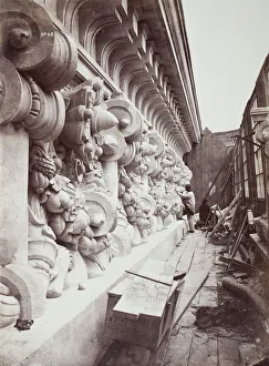 Frieze Prints: Stage Frieze and Cornice, c. 1870. Creator: Louis-Emile Durandelle