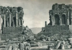 Messina Prints: Stage of the Greek Theatre, Taormina, Sicily, Italy, 1927. Artist: Eugen Poppel