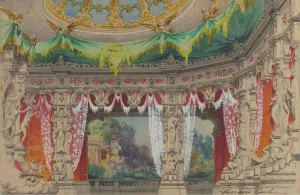 Ferrario Prints: Stage Set Design for a Ballet: Don Parasol, 1869. Creator: Carlo Ferrario