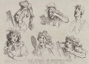 Breast Gallery: Six Stages of Mending a Face, Dedicated with respect to the Right Hon-ble. Lady Ar
