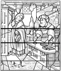 Marne Prints: A stained glass window in the church of St Alpin