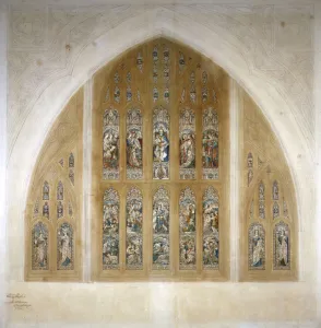Hughes Prints: Stained glass window design, 1869. Artist: Henry