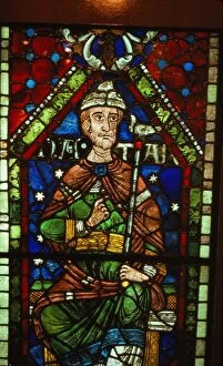 Ancestor Collection: Stained glass window of Nathan, Canterbury Cathedral, 20th century. Artist: CM Dixon