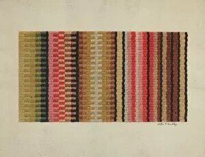 Carpets Gallery: Stair Carpet, c. 1939. Creator: Merkley, Arthur G