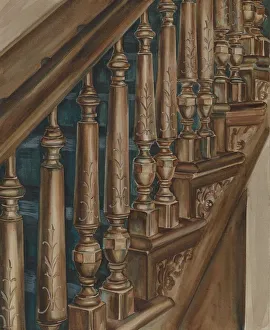 Staircase Gallery: Stair Case, c. 1936. Creator: Natalie Simon
