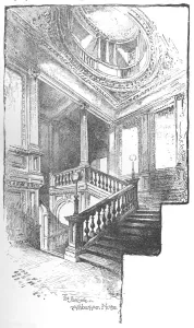 The Staircase, Ashburnham House, 1890. Artist: Herbert Railton The Staircase, Ashburnham House, 1890. Artist: Herbert Railton