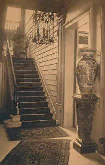 Staircase at the Cuban Embassy in Brussels, Belgium, 1927. Creator: Unknown