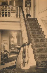 Staircase at the Cuban Embassy in Brussels, Belgium, 1927. Creator: Unknown