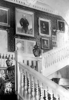 Staircase decorated with paintings, c1882