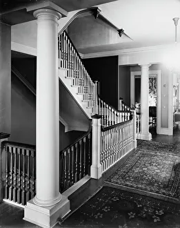 Staircase, four-story townhouse, possibly New York, N.Y. between 1900 and 1905. Creator: William H. Jackson
