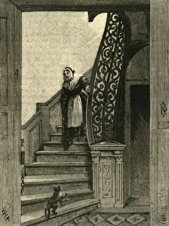 Staircase in Southampton House, c1872. Creator: Unknown Staircase in Southampton House, c1872. Creator: Unknown