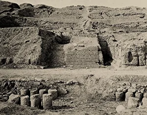 Kabul Prints: The stairs of Surkh Kotal Temple. Creator: Unknown photographer