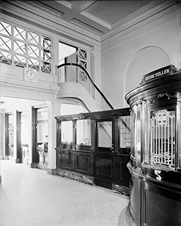Stairway leading to director's room, 34th St.National Bank, New York City, between 1900 and 1910. Creator: Unknown