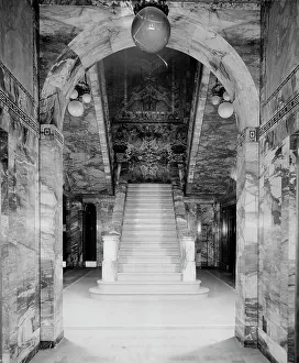 Daniel Hudson Burnham Prints: Stairway, main corridor, Majestic B