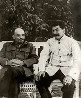Stalin and Lenin. August 1922, 1922