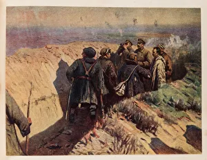 Stalin, Voroshilov and Shchadenko in the trenches of Tsaritsyn, 1934 Stalin, Voroshilov and Shchadenko in the trenches of Tsaritsyn, 1934
