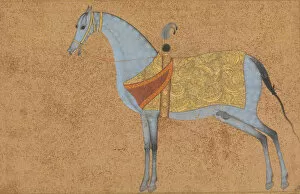 Afghan Gallery: A Stallion, ca. 1601-6. Creator: Habiballah of Sava