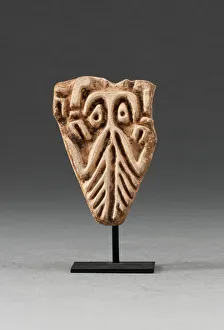 Aztec Prints: Stamp Depicting a Plant-like Motf, Possibly A. D. 1000-1500. Creator: Unknown