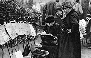 Avenue Des Champs Elysees Gallery: Stamp sellers in the Champs Elysees, Paris, 1931.Artist: Ernest Flammarion