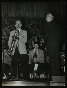 The Stan Kenton Orchestra in concert, 1956. Artist: Denis Williams