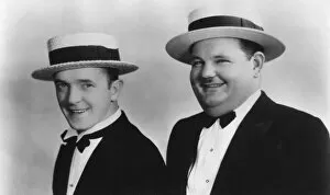 Boater Gallery: Stan Laurel (1890-1965) and Oliver Hardy (1892-1957), 20th century