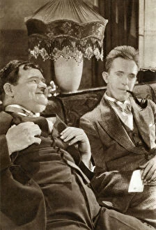 Funny Collection: Stan Laurel and Oliver Hardy, American-based comedy duo, 1933