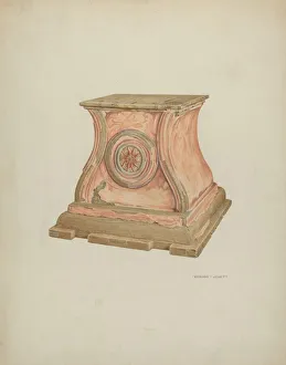 Baptising Prints: Stand for Baptismal Font, 1937. Creator: Edward Jewett