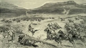 Small Prints: The Last Stand Made By The Boers Before Kimberley-Charge of British Cavalry, 1900